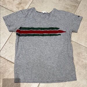 Gucci Red and Gray Short Sleeve Tee